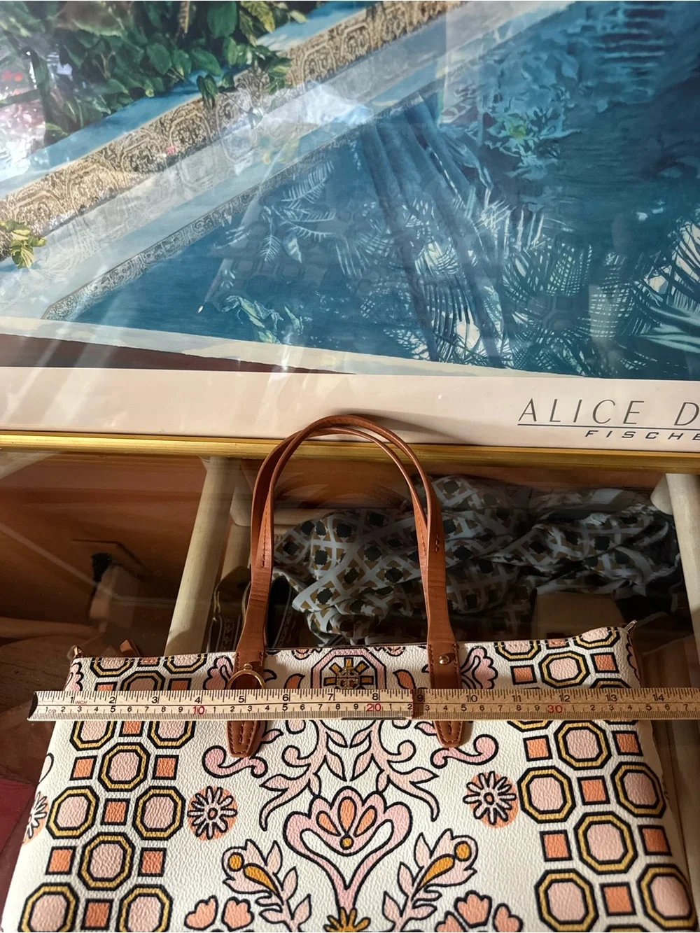 Tory Burch Spring Small Tote Hicks Garden Floral Leather Bag